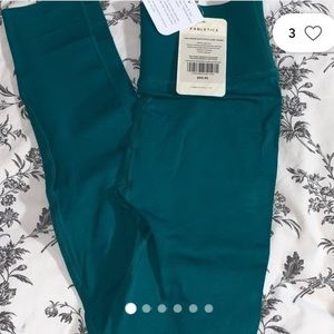 Fabletics Pur Lux capri leggings in GORG forest green